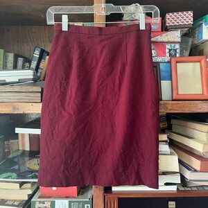 Jones New York Vintage Maroon Pencil Skirt